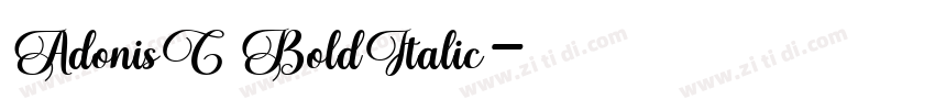 AdonisC BoldItalic字体转换